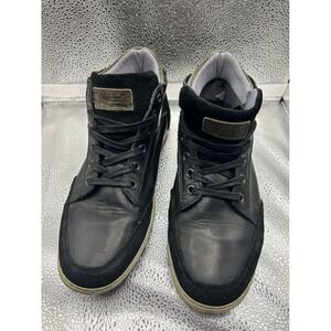 Bullboxer Laytone Mens Black Leather Suede High Top Sneakers Size US 8 EUR 41
